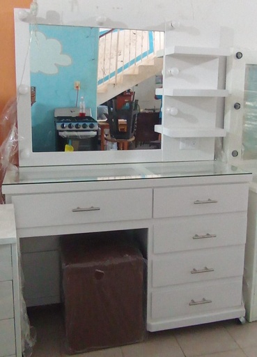 Tocador Vanity  Rodríguez Mérida Con Vidrio 
