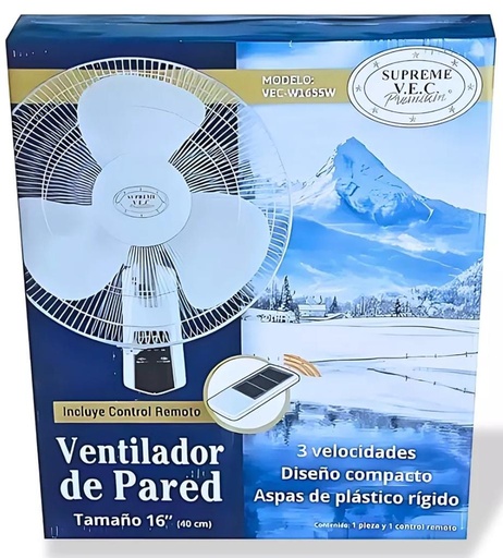 Ventilador Vec De Pared Con Control 16p VEC-W1655W